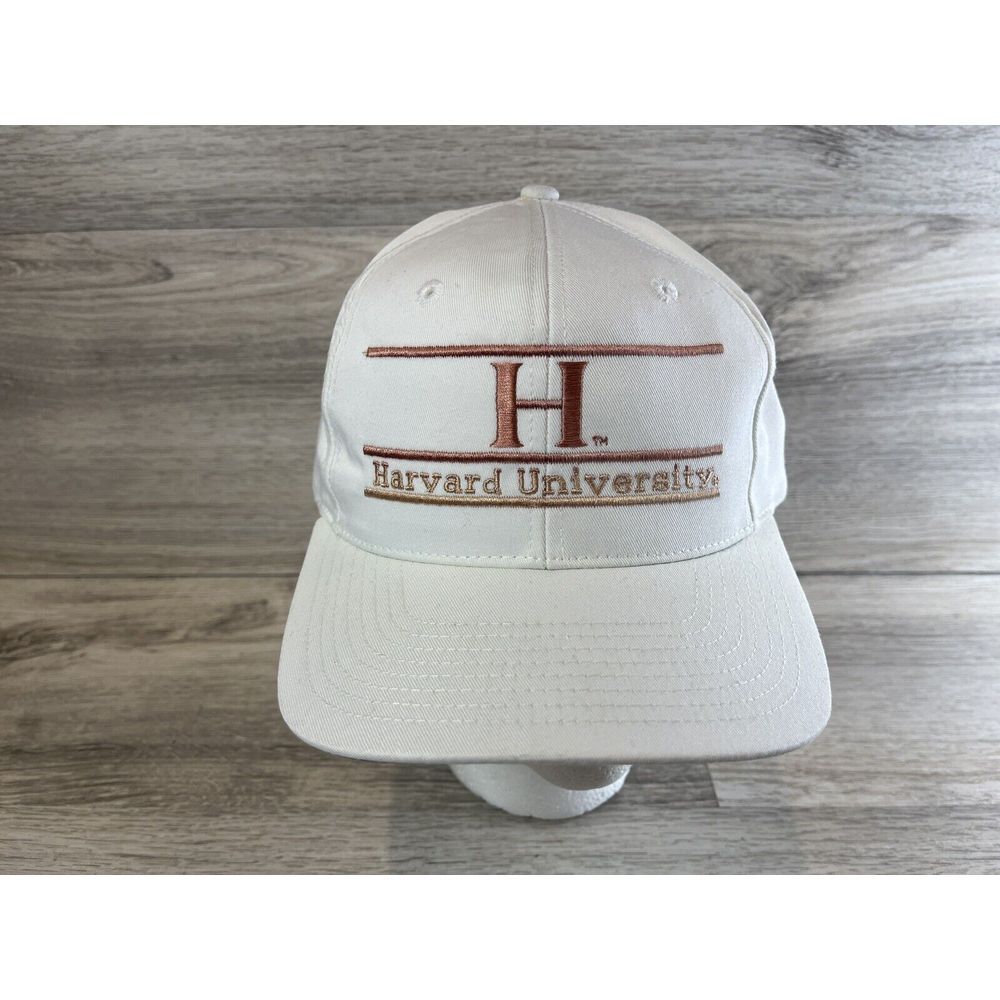 Vintage The Game Harvard Crimson Snapback Hat Split Bar Embroidered Script Logo